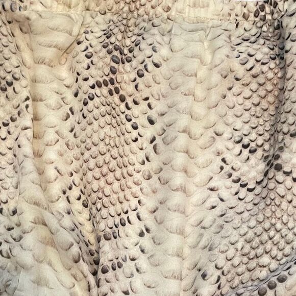 HAUTE HIPPIE Silk Snake Print Sleeveless Tube Pants Jumpsuit Brown Cream XS - Picture 10 of 11